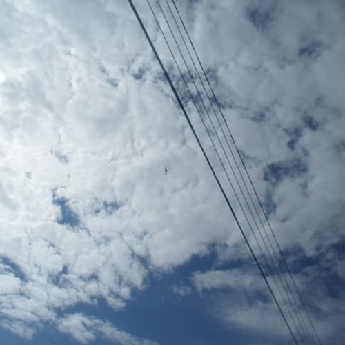 I fly over the cloud